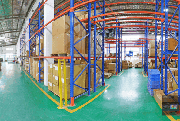 Home Logistics warehouse with racking for SKD and CKD export dispatch